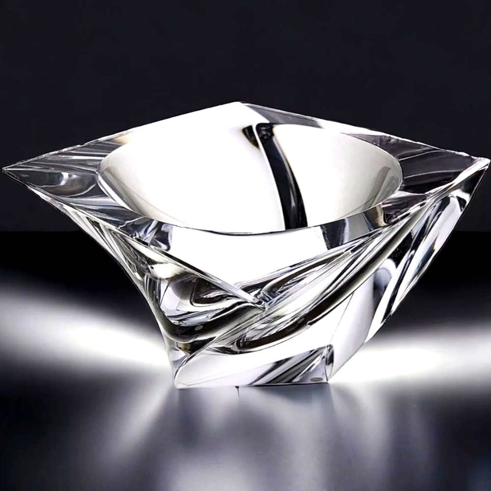 ORREFORS CRYSTAL TORNADO BOWL 2003 RETIRED IN 2022 JAN JOHANSON SWEDISH ARTIST